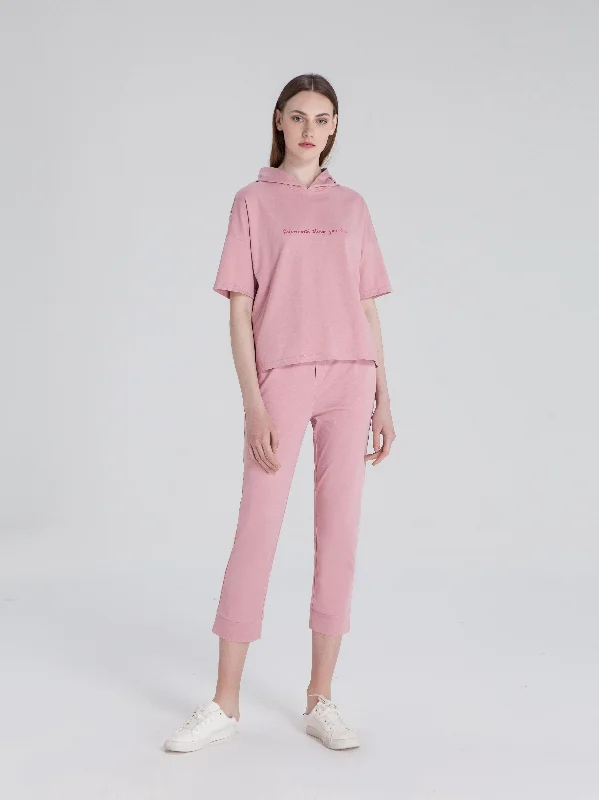 Trendy Women’s Dresses Online Rose Pink Knit Set-Pants