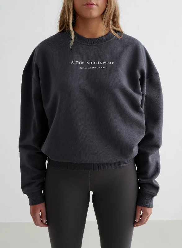 New Arrival Discounts Shadow Grey Serif Sweatshirt