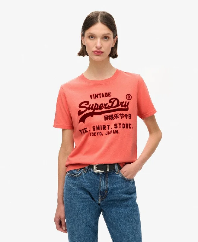 Casual Yet Stylish Separates Classic Vintage Logo Graphic Relaxed Tee | Burnt Coral