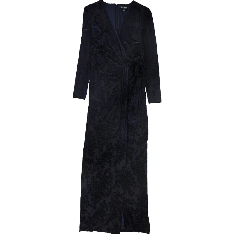 Clothes For Women Ralph Lauren Womens Claramae Maxi Dress, Blue, 2