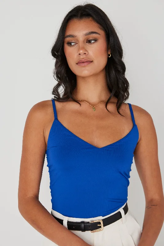 Elegant Fashion Tribute Cobalt Knit Bralette