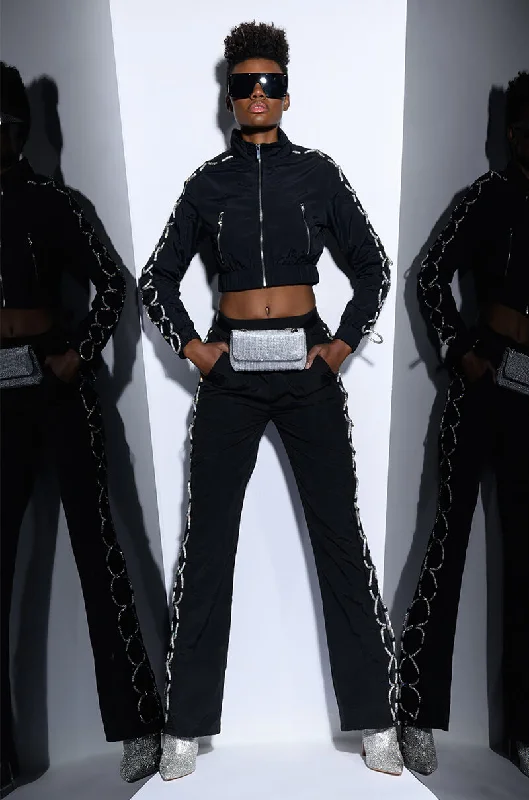 Cheap Women's Clothing Online DIAMOND LACE UP TRACK PANT