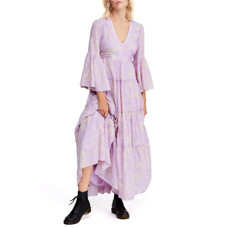 Luxury Women’s Fashion Free People Womens Carmen Maxi Dress, Purple, Large