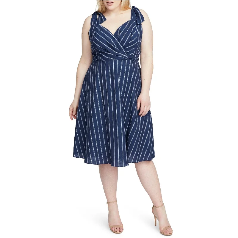 Affordable Women’s Clothing Sale Online Rachel Roy Womens Kate Stripe Midi Dress, Blue, 16W Affordable Women’s Clothing Sale Online Rachel Roy Womens Kate Stripe Midi Dress, Blue, 16W