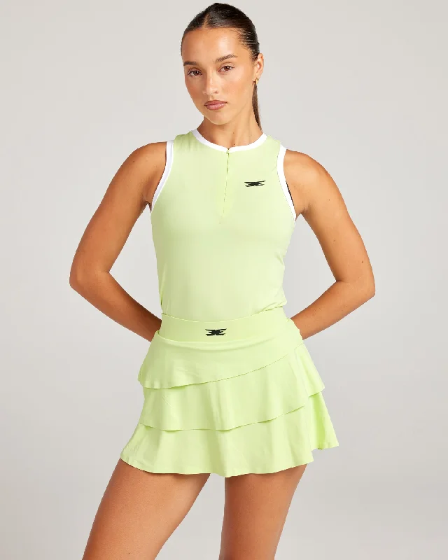 Trendy Women's Wear Collection Women's Ace Zip Tank V3 - Lime
