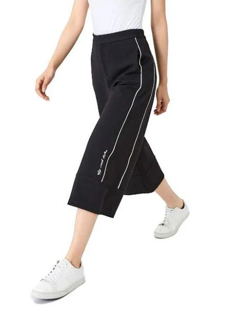 Online Clothing Stores Black Cropped Wide Leg Pants