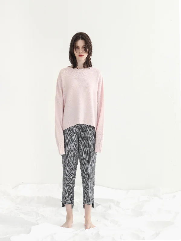 Casual and Comfortable Outfits Polka Dot Wool Check pants