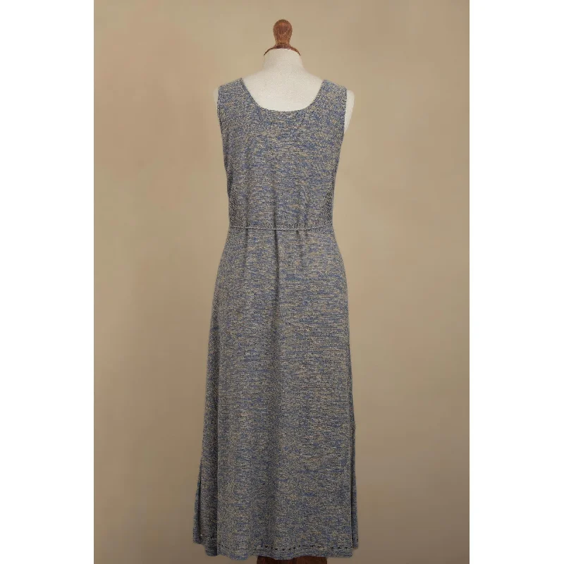 Workwear Fashion for Women Novica Handmade Toqo In Heathered Sky Blue Cotton Maxi Dress Workwear Fashion for Women Novica Handmade Toqo In Heathered Sky Blue Cotton Maxi Dress