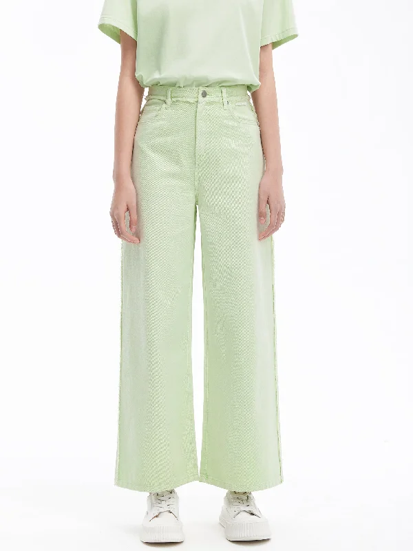 Plus Size Women’s Fashion Avocado Milkshake Denim Trousers