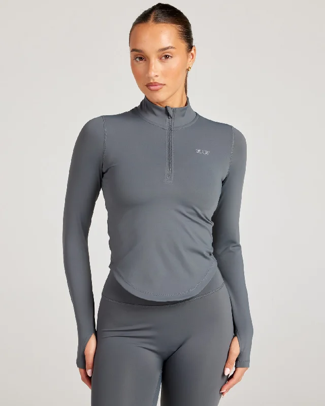Special Occasion Wear ProForm Curved 1/4 Zip - Grey