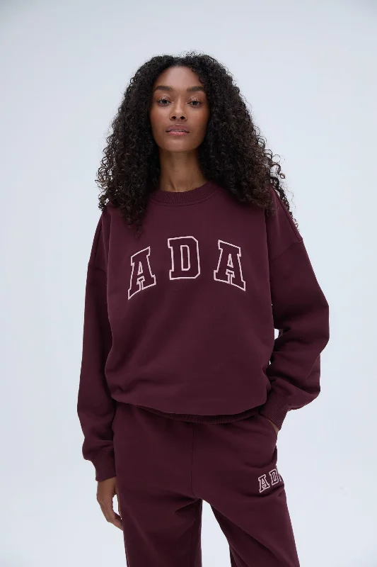 Trendy Styles ADA Oversized Sweatshirt - Burgundy