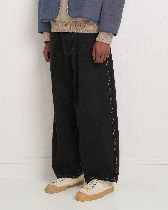 Women Wear Boutique Lush Pants - Black Wonky-Wear