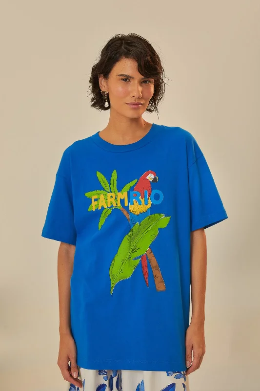 Vibrant Styles Blue Farm Rio Organic Cotton Relaxed T-Shirt