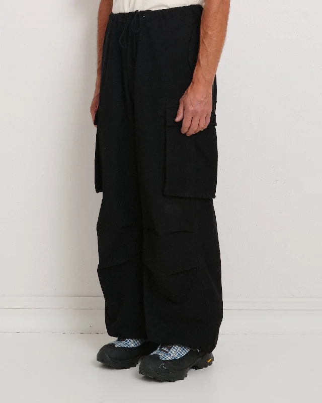 Plus Size Women Wear Peace Pants - Black Slub