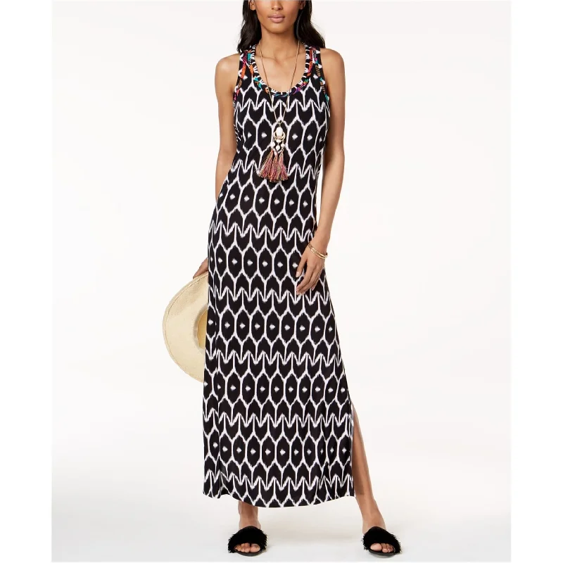 Designer Women’s Fashion Online I-N-C Womens Ikat Print Maxi Dress, Multicoloured, Small