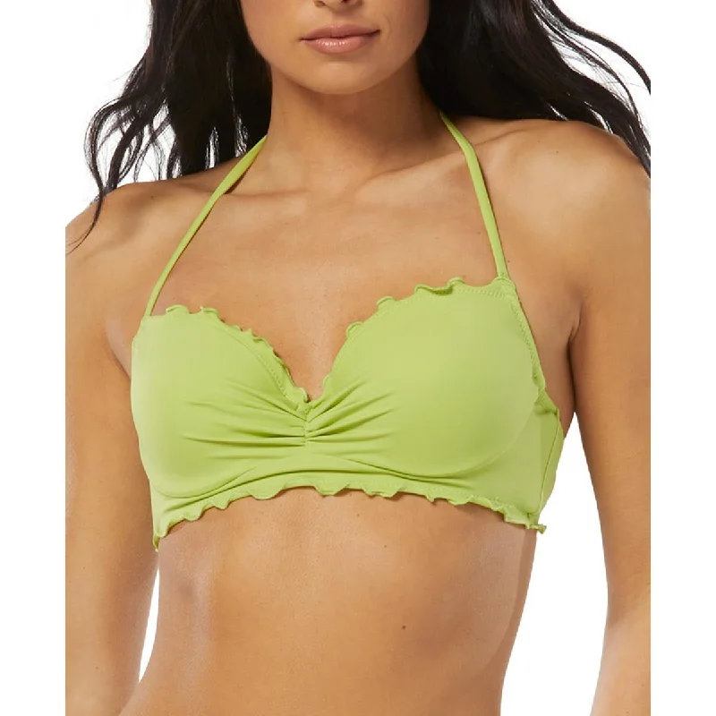 Affordable Online Boutiques Nixie Womens Halter Scalloped Swim Top Separates