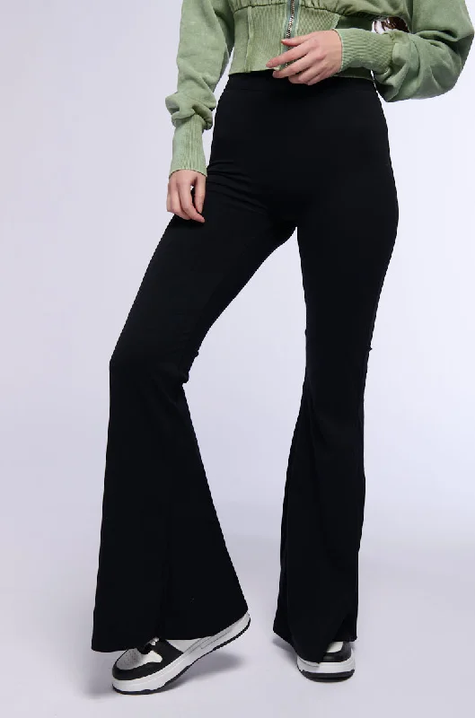Clothing Online ON THE RUN RUCHED BACK FLARE LEGGING IN BLACK