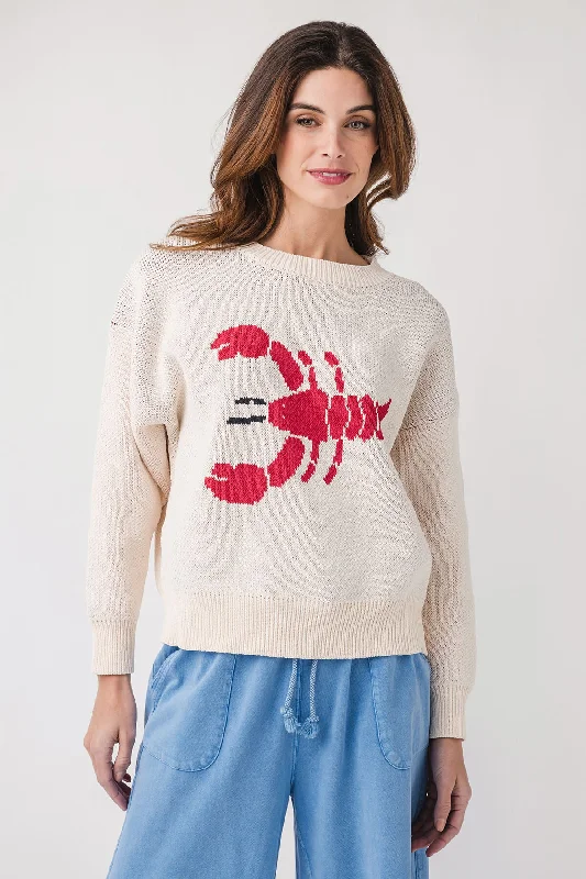Stylish Women’s Clothes for Work and Play Bailey Rose Lobster Knit Crewneck