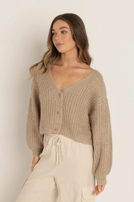 Exclusive Sale Eadie Oversized Knit Cardigan Cream