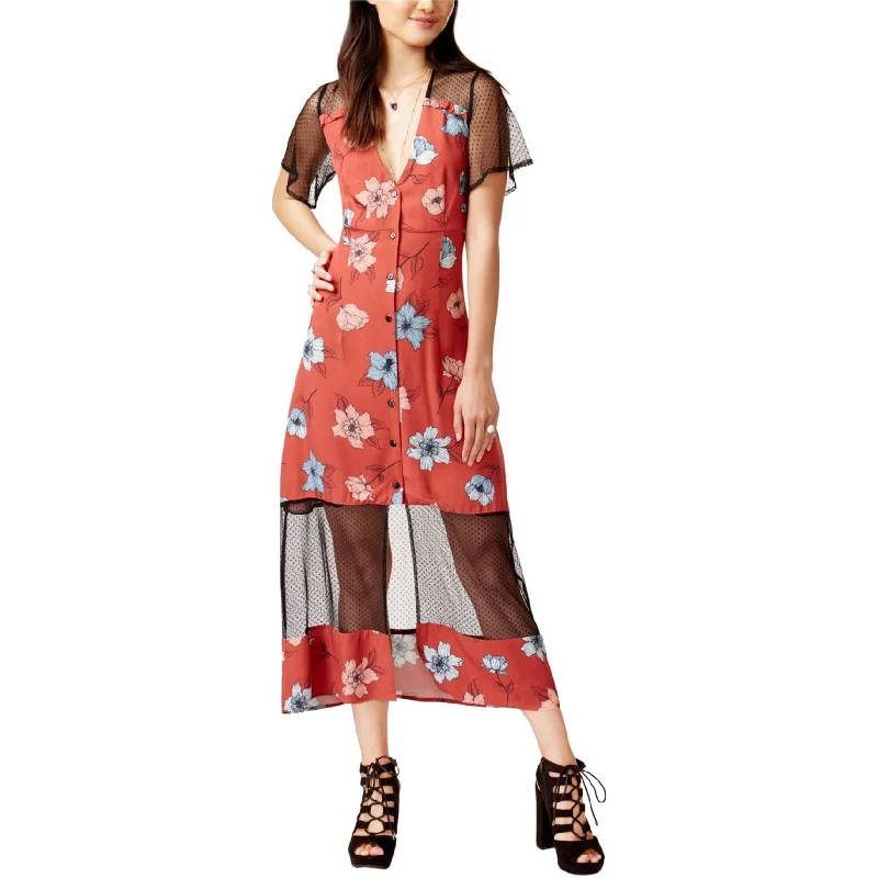 Comfy Women’s Outfits for Daily Wear Minkpink Womens Mesh-Inset Maxi Dress