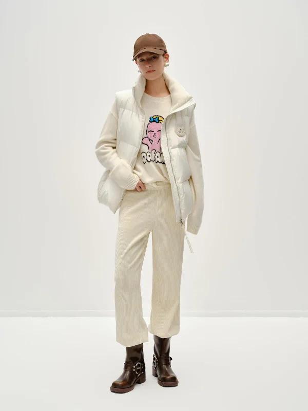 Casual Women’s Clothing Casual White Split Pants