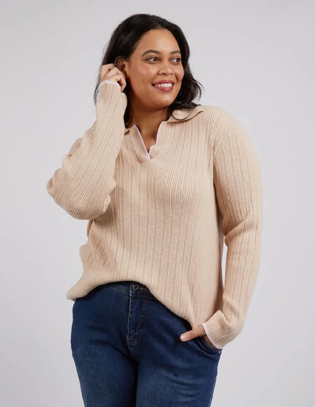 Timeless Classics Elm Maple Open Collar Knit