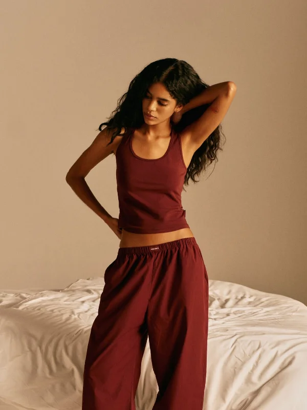 Unleash Your Style Modal Racer Vest - Burgundy