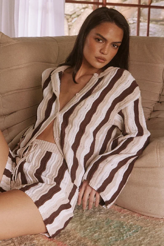 Flash Sale Event BLANCHE CARDIGAN - CHOC MULTI