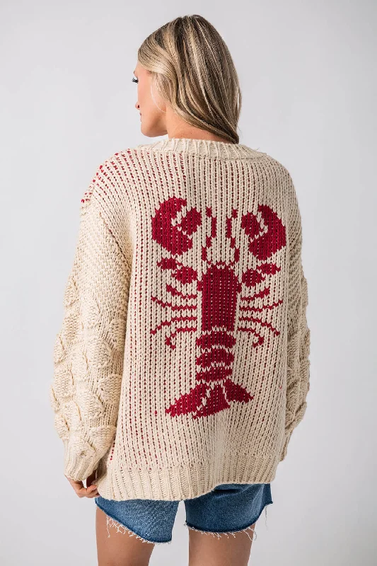 Top 10 Women's Online Clothing Stores Bailey Rose Chunky Knit Lobster Cardigan