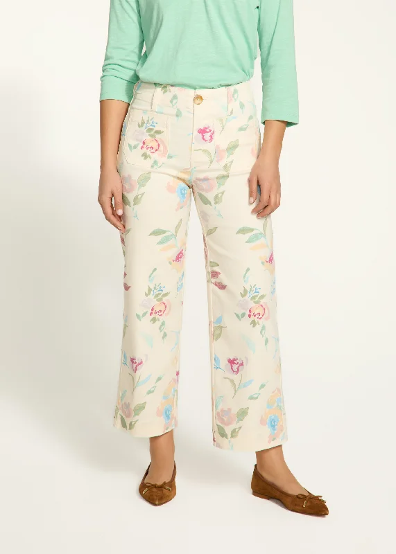 Sale On Sale French Dressing Jeans Suzanne Wide Leg Crop Floral Print - 6876837