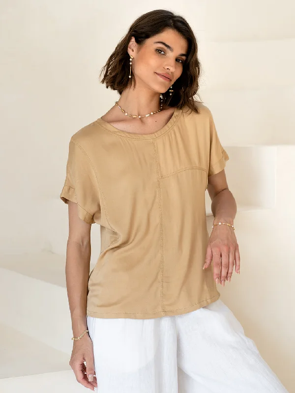 Street Style Fashion Corfu Bamboo Top Fawn