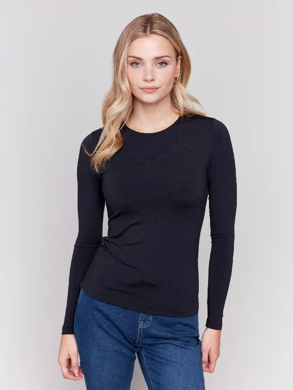 Limited Time Long Sleeve Super Stretch Top - Black