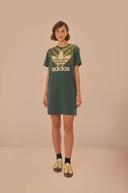 Best Online Women's Boutiques Green Adidas Farm Rio T-Shirt Dress