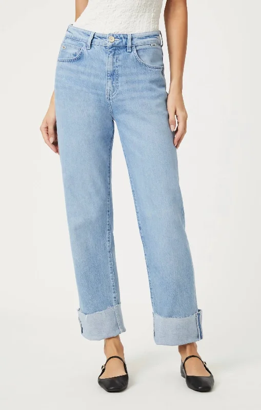 Rocker Chic Fashion Savannah Jeans In Light Denim