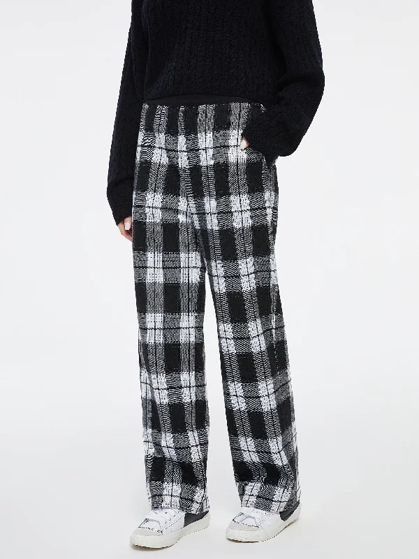 Don't Miss Out Campus black and white plaid pants