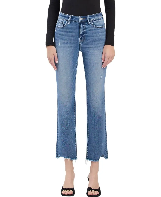 Laid-Back Elegance Tummy Control High Rise Slim Straight Jeans - Plus In Amazingly