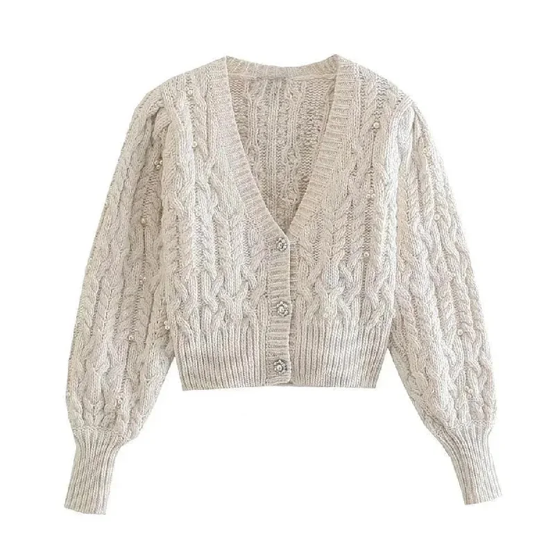Clothing Online Women Crop Vintage Cardigan Sweaters