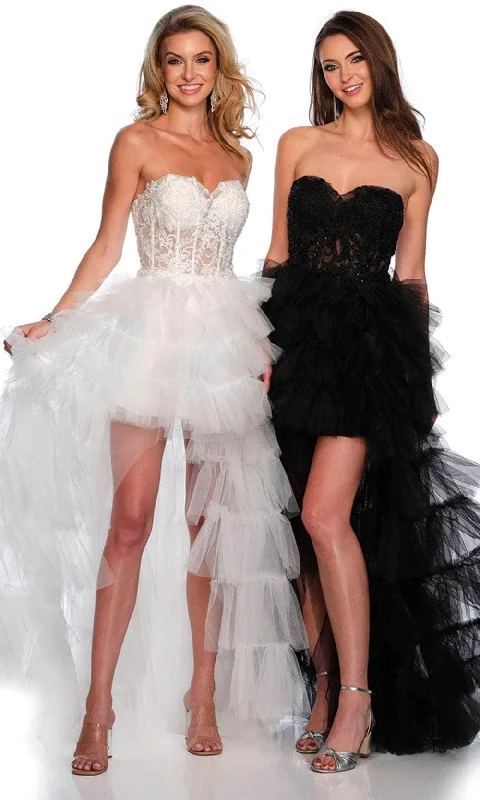 Casual Chic Dave & Johnny 11651 - Strapless Tiered Prom Gown