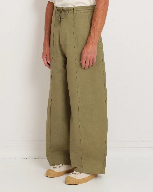 Women's Clothing Brands Document Pants - Olive Slub