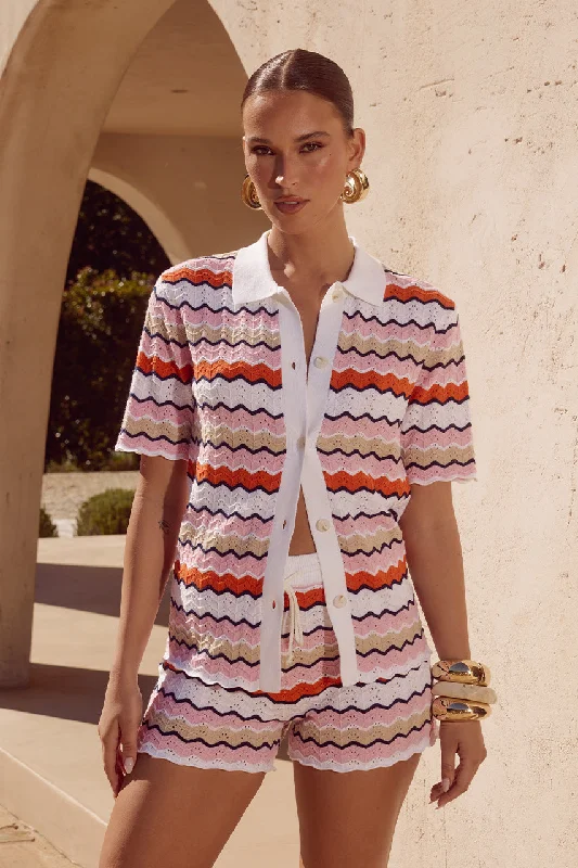 Vibrant Styles HUBERT TOP - PINK MULTI