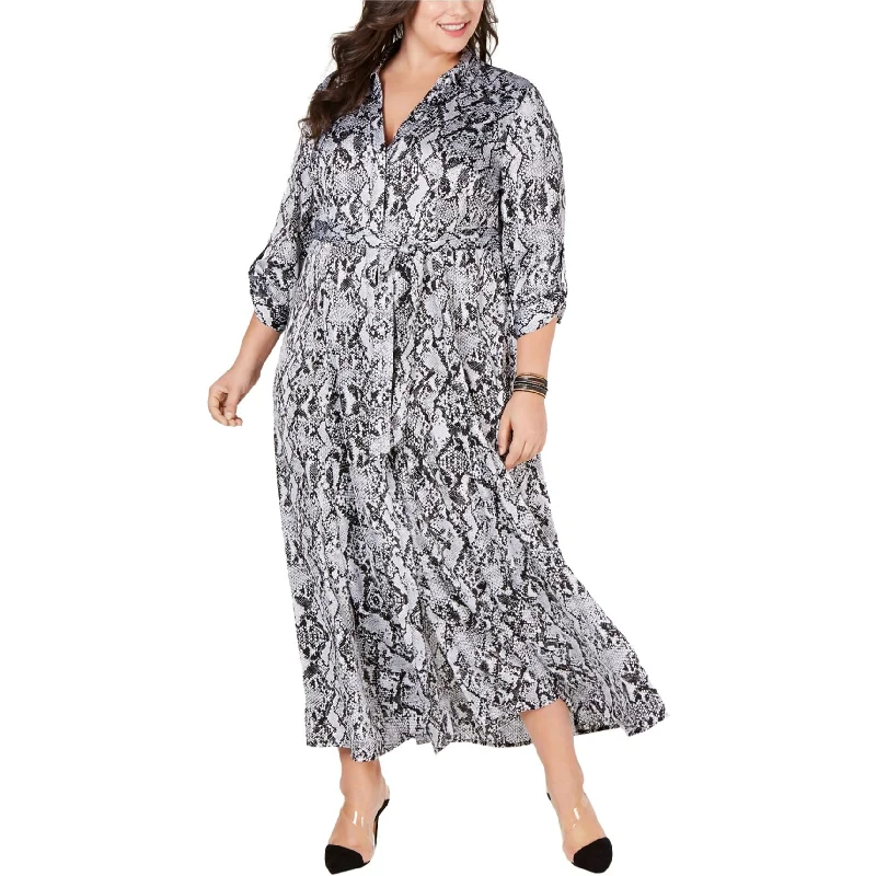 Boutique Dress Online I-N-C Womens Snake Print Maxi Dress