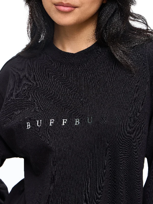 Current Trends Gradient Long Sleeve Tee - Black
