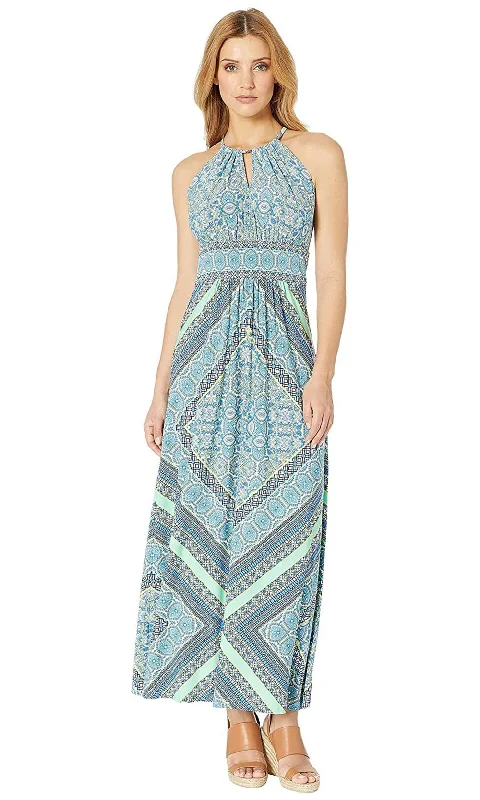 Vintage Women’s Fashion London Times - Keyhole Front Paisley Print Maxi Dress T3442MSC Vintage Women’s Fashion London Times - Keyhole Front Paisley Print Maxi Dress T3442MSC