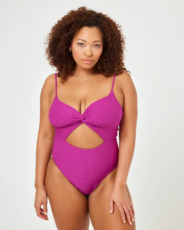 Timeless Elegance Eco Chic Repreve® Kyslee One Piece Swimsuit - Berry