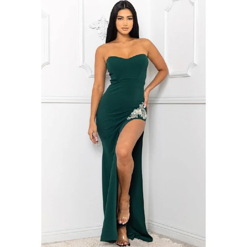 Trendy Women’s Outfits for Casual Wear Strapless Sweetheart Neckline Beaded Embroidered Maxi Dress Trendy Women’s Outfits for Casual Wear Strapless Sweetheart Neckline Beaded Embroidered Maxi Dress