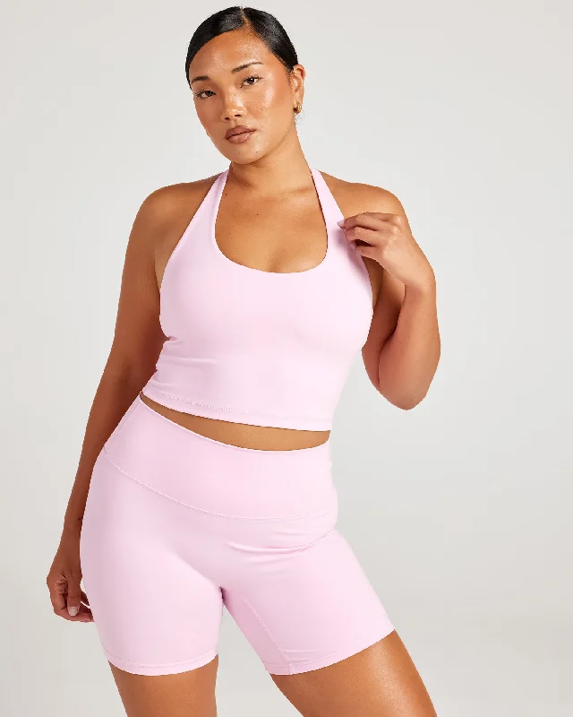 Trendy Street Style Aura Halter Tank - Candy Pink