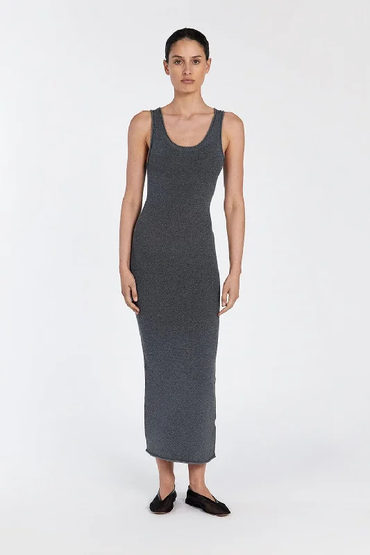 Sale On Sale ROMA DARK GREY MARLE MAXI DRESS