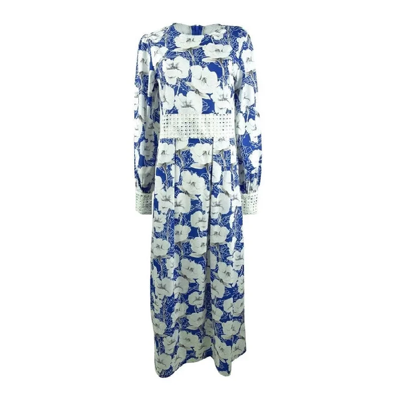 Casual Wear Verona Collection Women's Carina Printed Maxi Dress (S, Royal Blue)