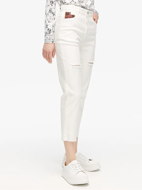 Clothing Sale Mars White Denim Pants