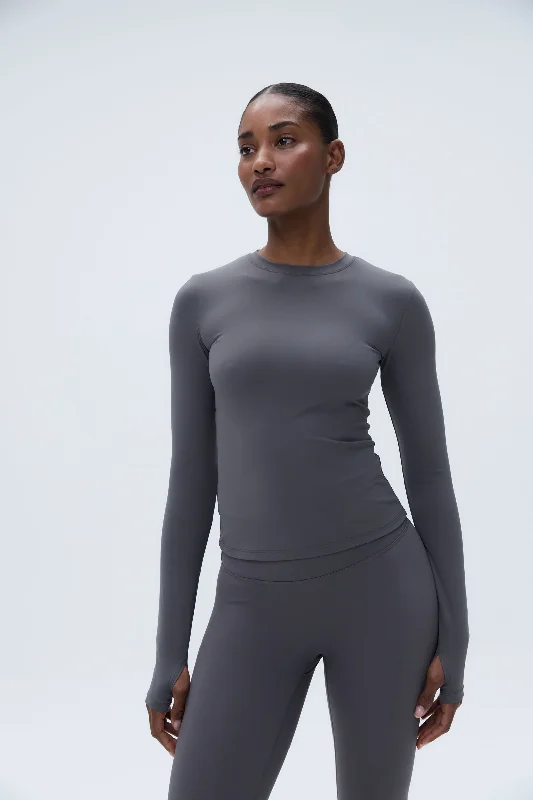 Enjoy Discount Ultimate Long Sleeve Top - Dark Grey